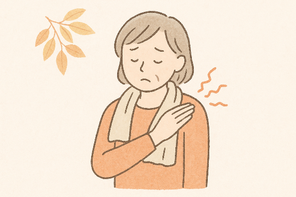 肩や首まわの不調イメージ